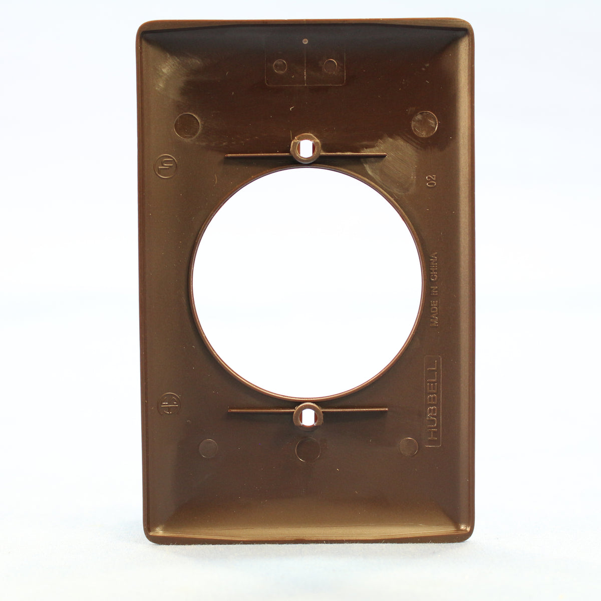 Hubbell NPJ724 Brown 1-Gang 1- 2.16" Dia Outlet Unbreakable Mid-Size Wallplate