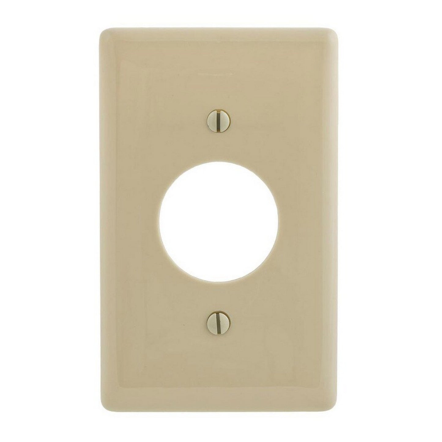 Hubbell NPJ7IZ White 1-Gang 1.406in. Outlet Unbreakable Mid-Size Wallplate Cover