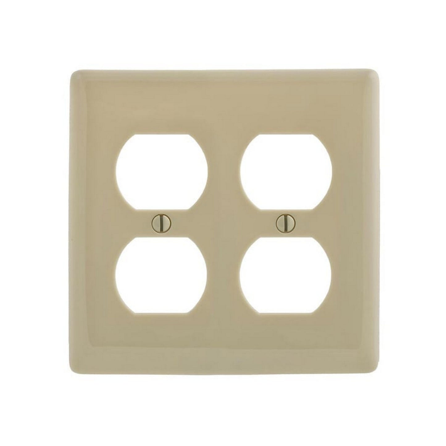 Hubbell NPJ82IZ Ivory 1-Gang Duplex Unbreakable Nylon Mid-Size Wallplate Cover