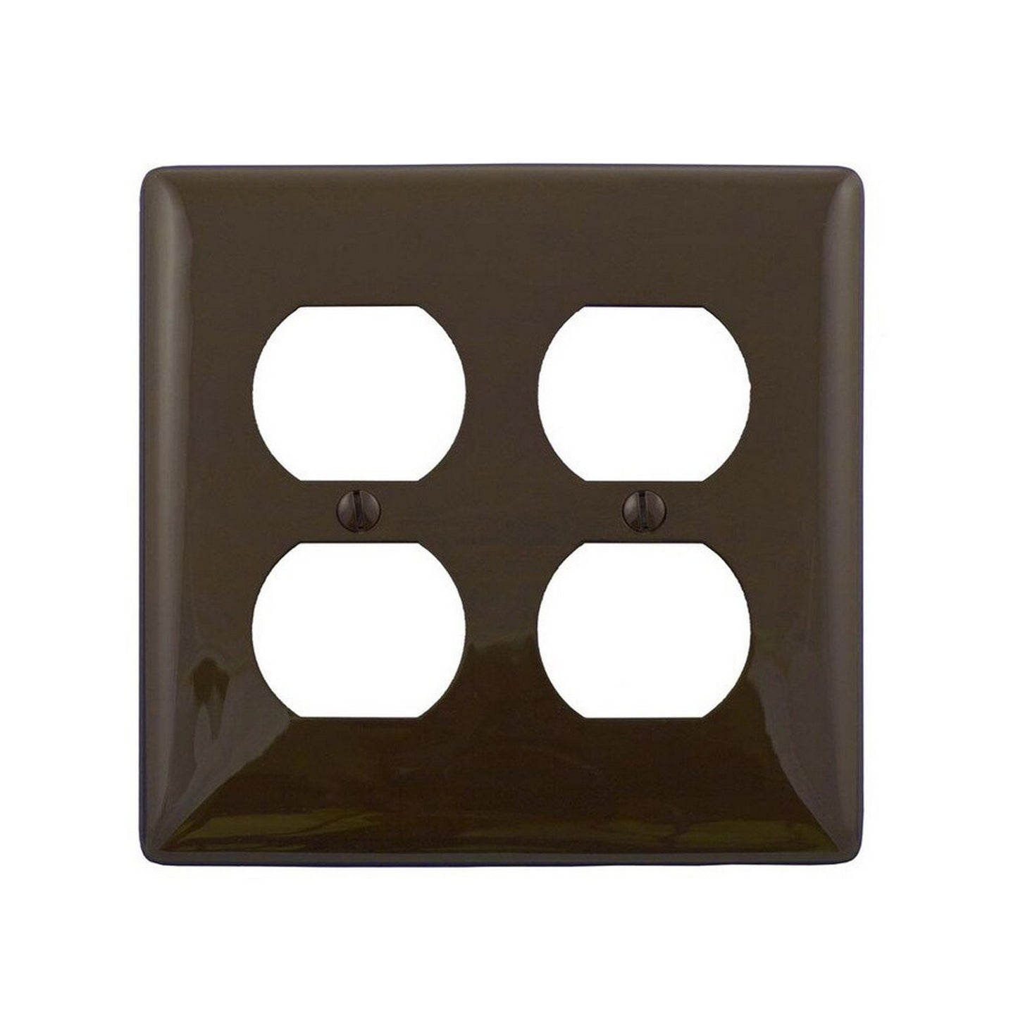 Hubbell NPJ82Z Brown 1-Gang Duplex Unbreakable Nylon Mid-Size Wallplate Cover
