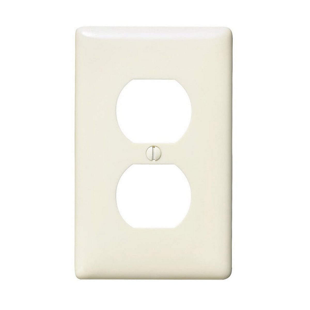 Hubbell NPJ8LAZ Light Almond 1-Gang Duplex Unbreakable Mid-Size Wallplate Cover