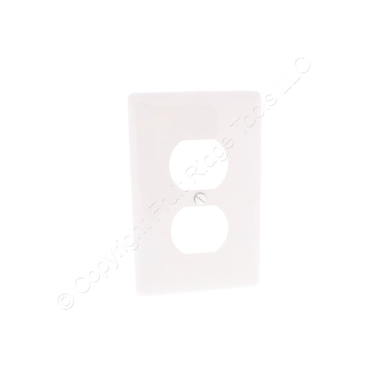 Hubbell NPJ8OW Office White 1-Gang Duplex Unbreakable Midsize Wallplates 5pcs