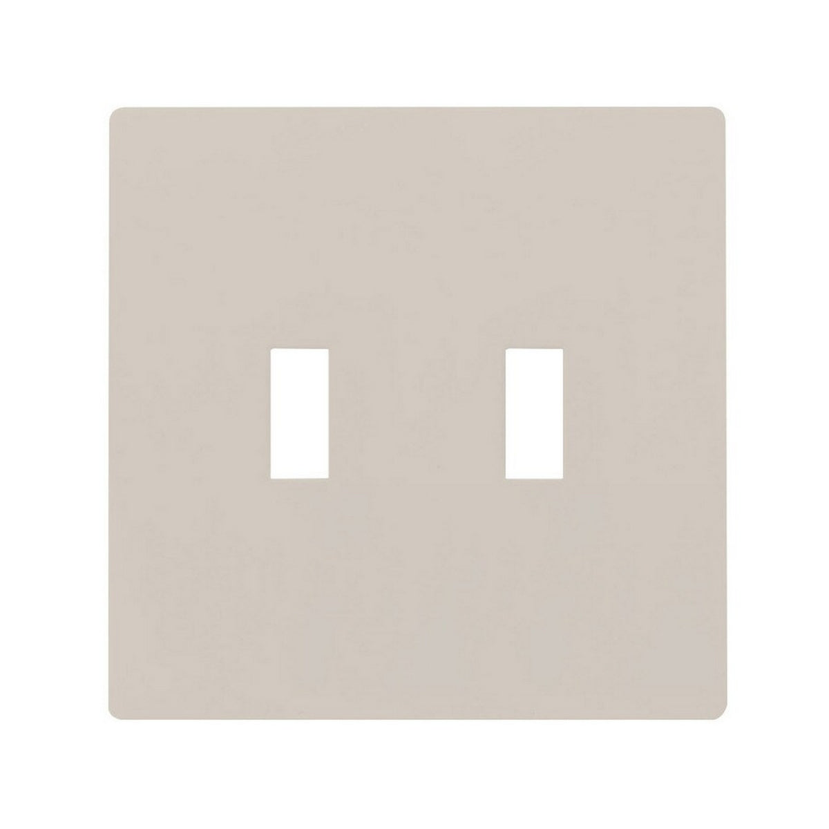 Hubbell NPS2LAZ Lt Almond 2-Gang Toggle Unbreakable Midsize Screwless Wallplate