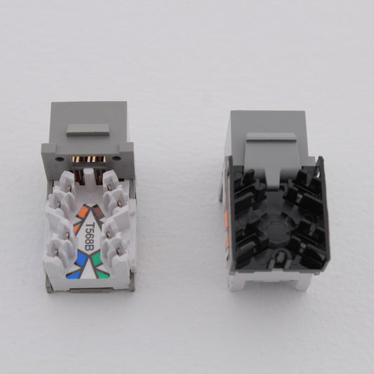 Hubbell NSJ5EGY25 Gray Universal A/B Cat5e Voice Data Jack 8-Position 25pcs