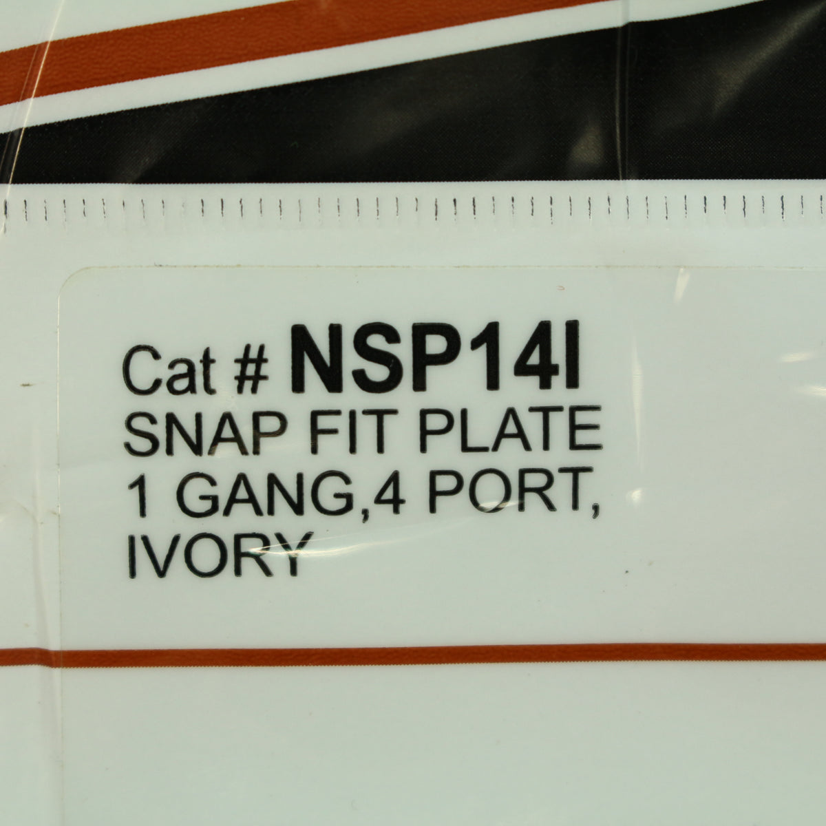 Hubbell NSP14I Ivory 1-Gang 4-Port Flame-Retardant ABS Standard Wallplate Cover