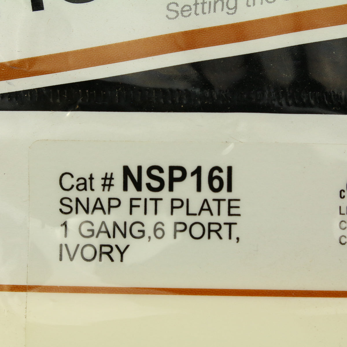 Hubbell NSP16I Ivory 1-Gang Snap Fit Flush Mount Multimedia 6-Port Wallplate