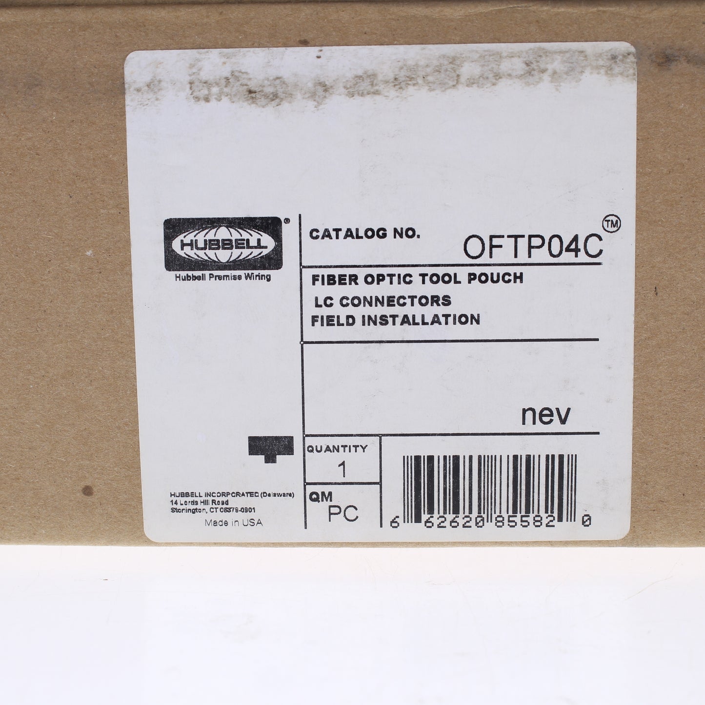 Hubbell Tool OFTP04C Pouch for Fiber Optic LC Connector Field Installation