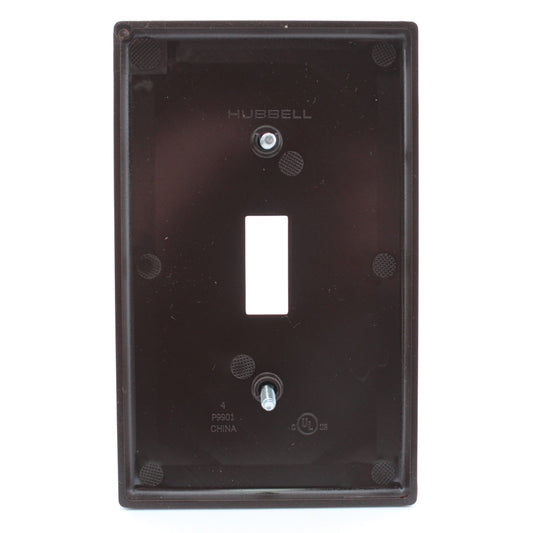 Hubbell P1 Ivory Brown 1-GANG Toggle Switch Unbreakable Standard Wallplate Cover