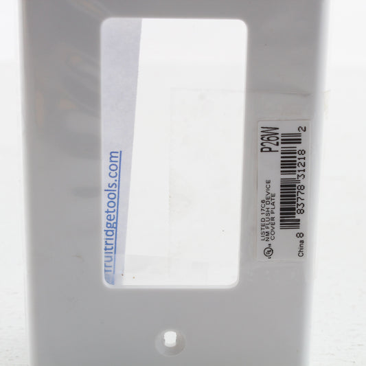 Hubbell P26W White 1-Gang Decorator Unbreakable Nylon Standard Wallplate Cover
