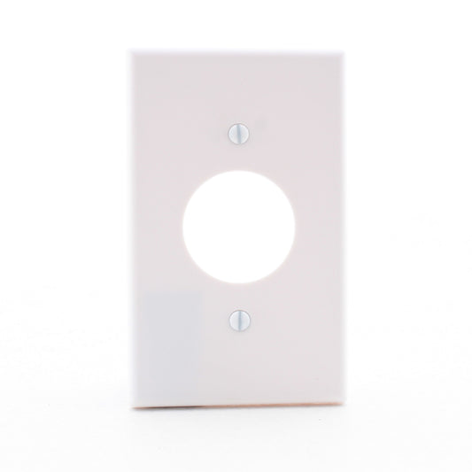 Hubbell P7W White 1.406" Unbreakable Receptacle Wallplate 1-Gang Outlet Cover