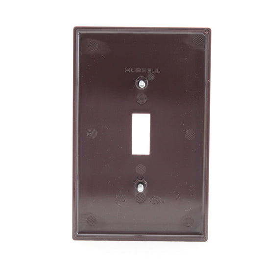 Hubbell PJ1 Brown Unbreakable Mid-Size Toggle Switch Cover Plate Wallplate