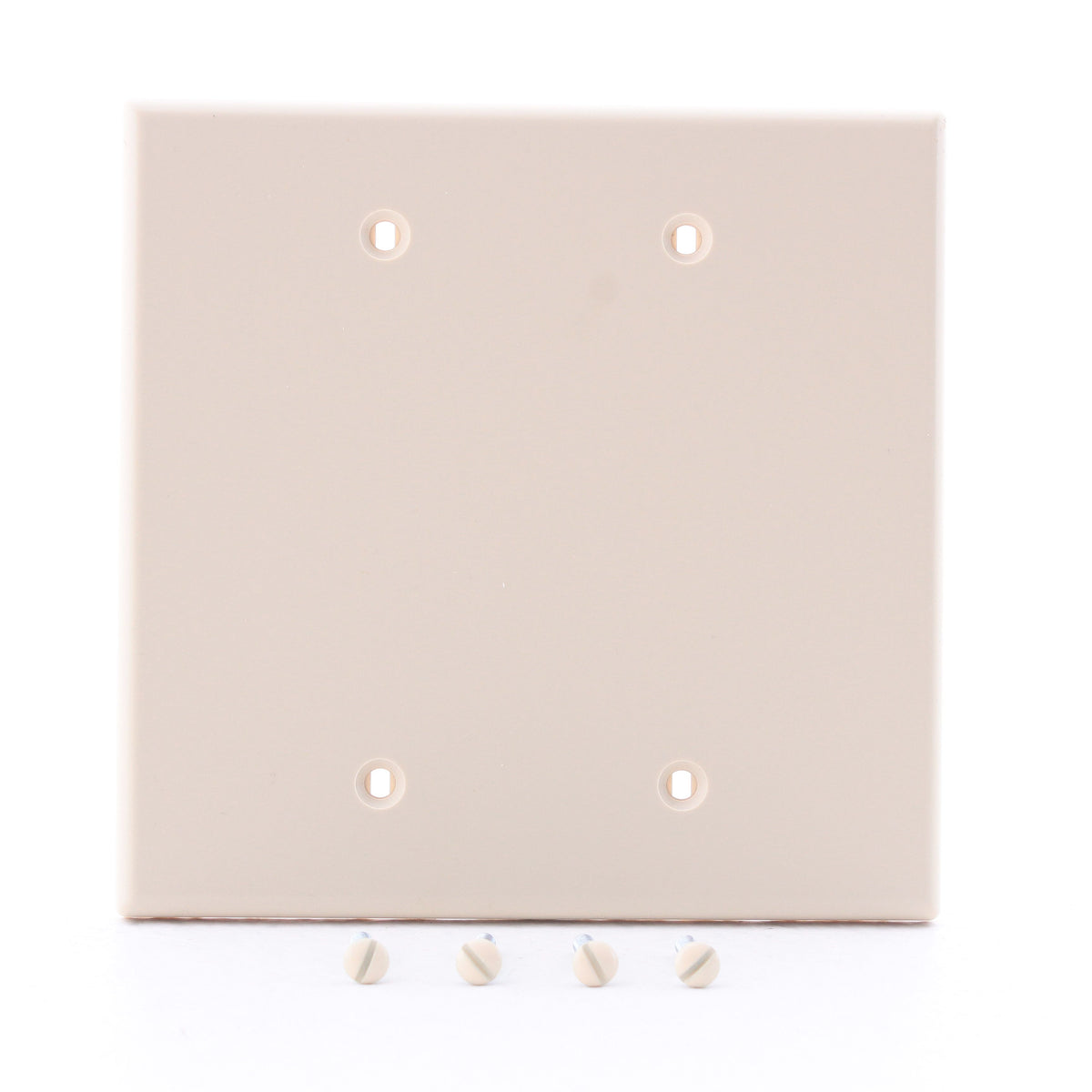 Hubbell PJ23I Ivory Unbreakable Mid-Size 2-Gang Box Mount Blank Nylon Cover