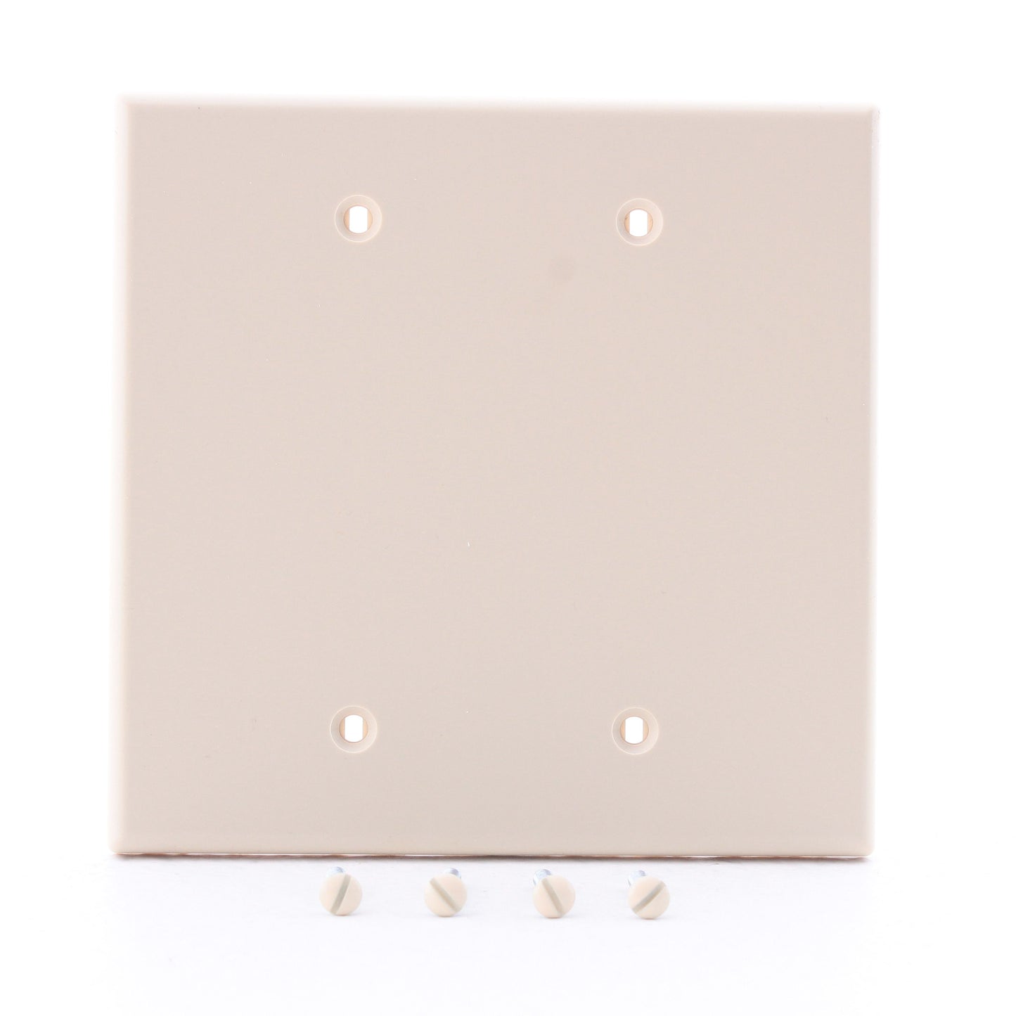 Hubbell PJ23I Ivory Unbreakable Mid-Size 2-Gang Box Mount Blank Nylon Cover