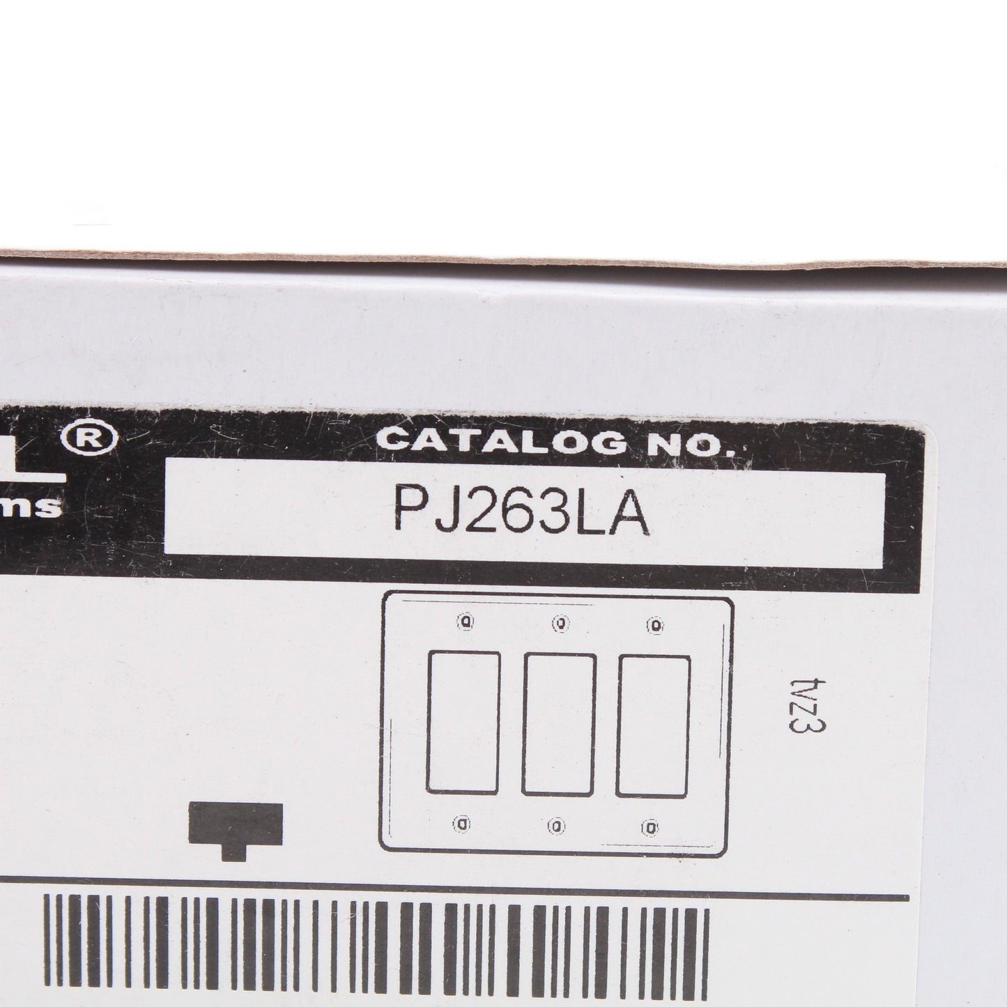 Hubbell PJ263LA Light Almond 3-Gang Toggle Switch Nylon Cover Mid-Size GFCI 10pc