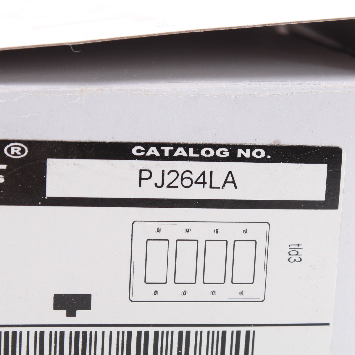Hubbell PJ264LA Light Almond 4-Gang Toggle Switch Nylon Cover Mid-Size GFCI 10pc
