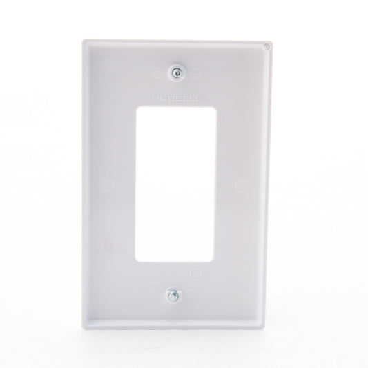 Hubbell PJ26W White 1-Gang Decorator Unbreakable Mid-Size Switch Nylon Cover