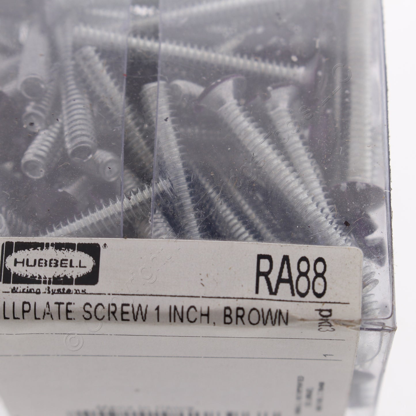 100 Hubbell Brown 1" Wallplate Cover Screws 6-32 Oval Head Straight Slot RA88