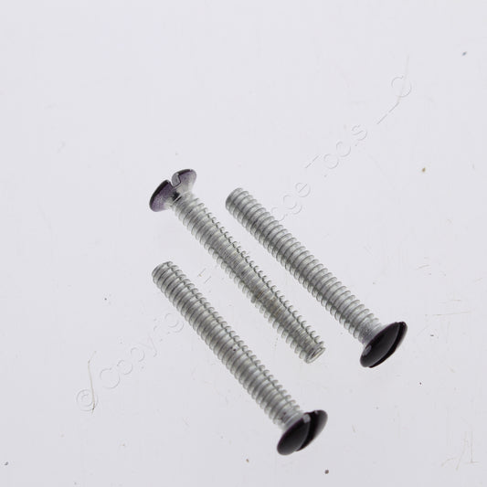 100 Hubbell Brown 1" Wallplate Cover Screws 6-32 Oval Head Straight Slot RA88