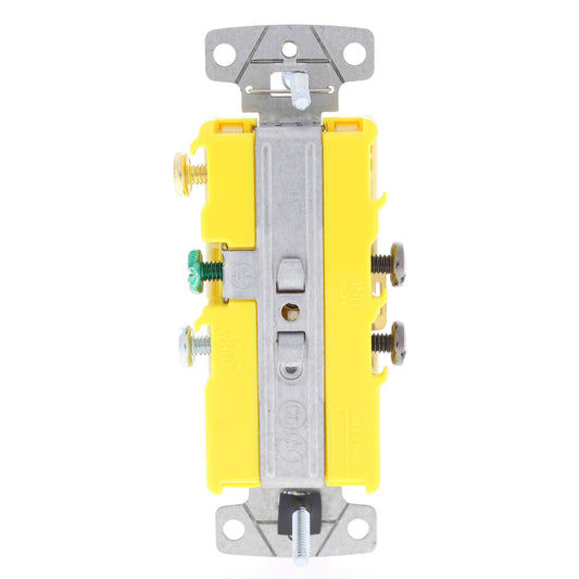 Hubbell Almond Switch/Receptacle Single Pole Tamper Resistant 15A RC108ALTR
