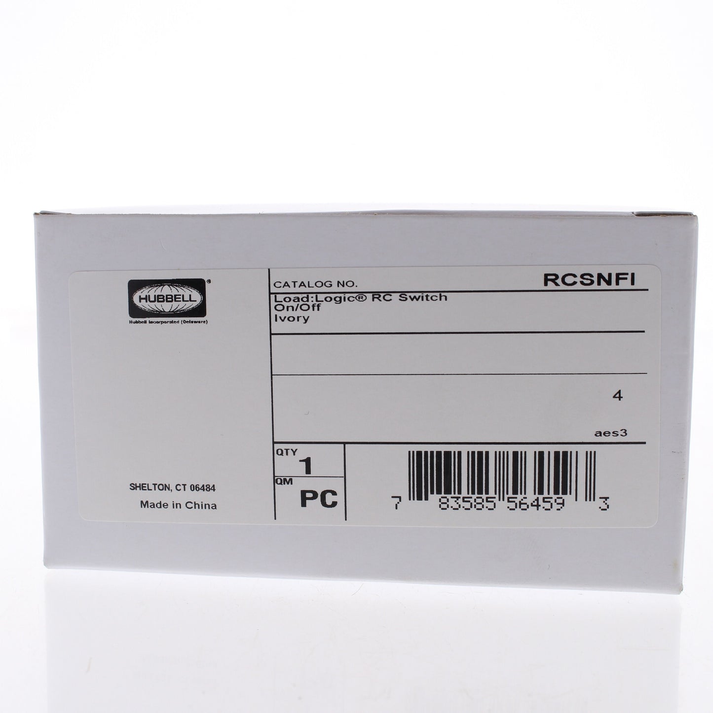 Hubbell RCSNFI RJ45 Ivory Load Logic Room Controller Switch On/Off UTP