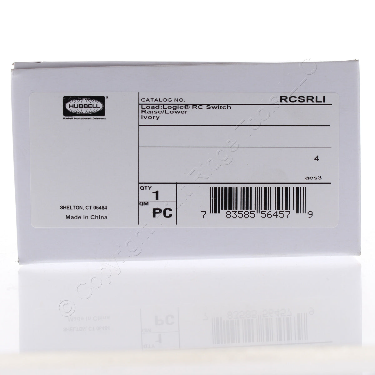 Hubbell RCSRLI RJ45 Ivory Load Logic Room Controller Switch RAISE/LOWER UTP