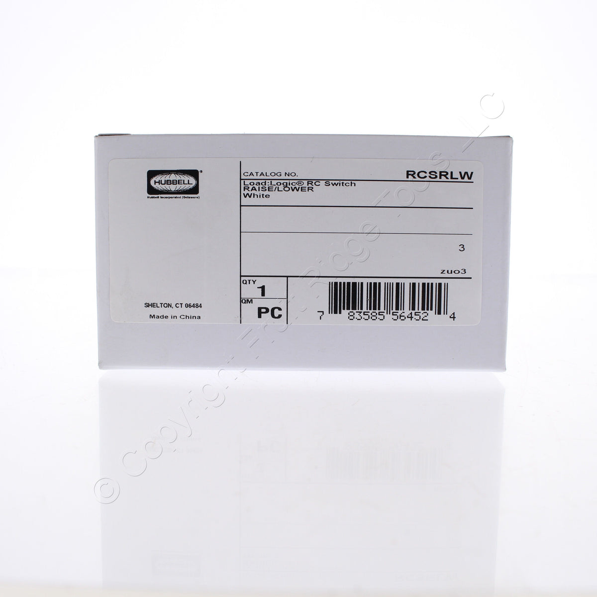 Hubbell RCSRLW RJ45 White Load Logic Room Controller Switch RAISE/LOWER UTP