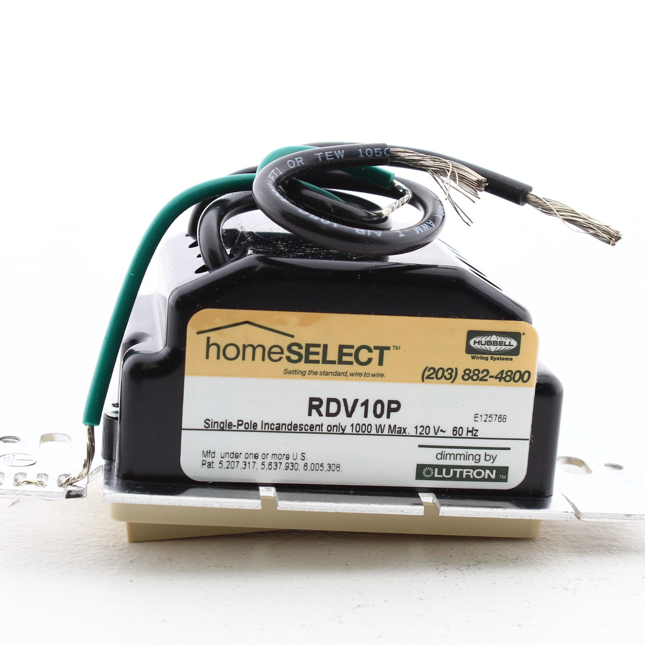 Hubbell RDV10PI Ivory Illuminated Preset Light Dimmer Switch 1-Pole 1000W
