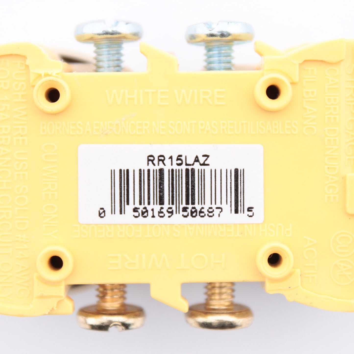 Hubbell RR15LA Light Almond Residential Duplex Receptacle 5-15R 15A Bulk Outlet