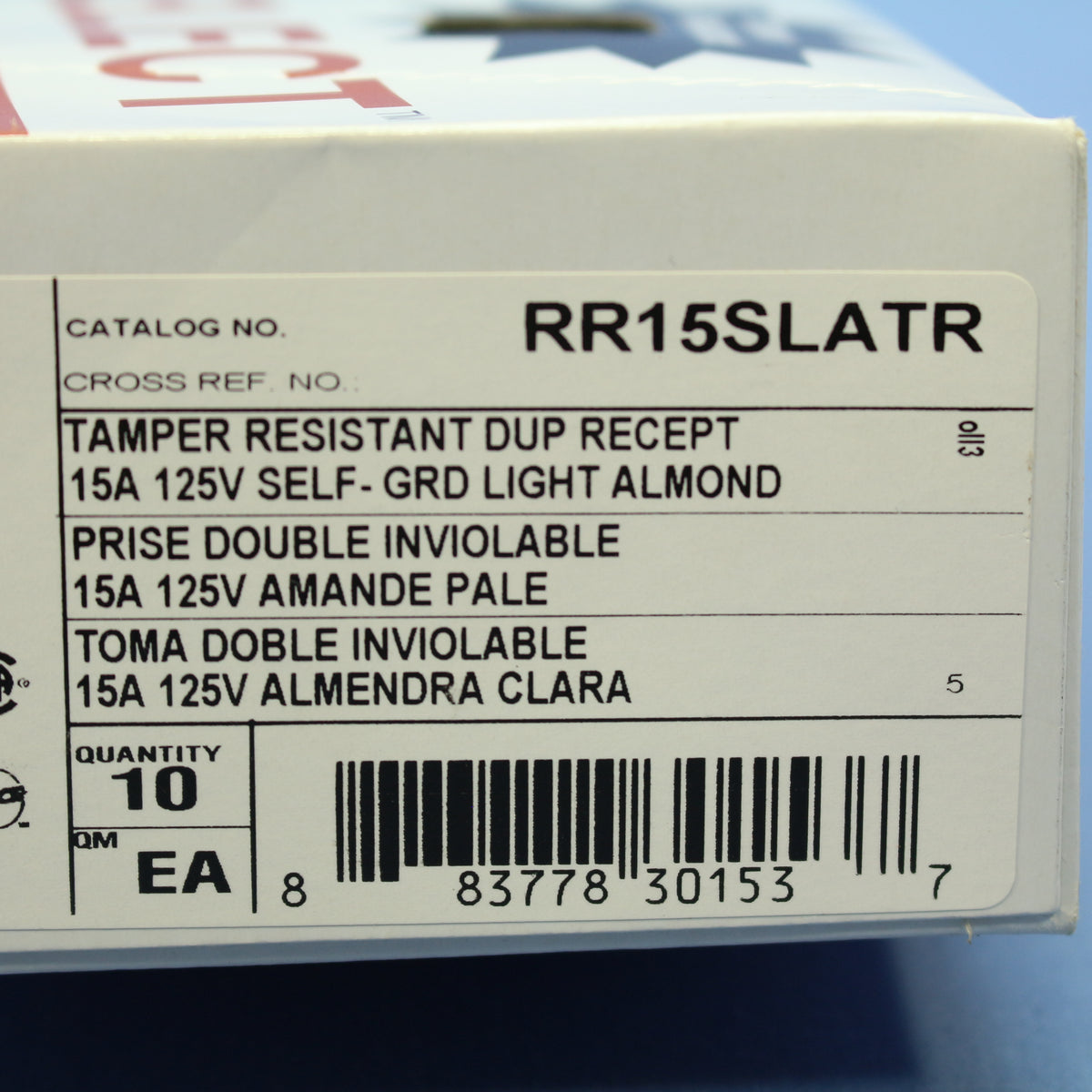 10 Hubbell Light Almond Tamper Resistant Duplex Receptacles 5-15R 15A RR15SLATR