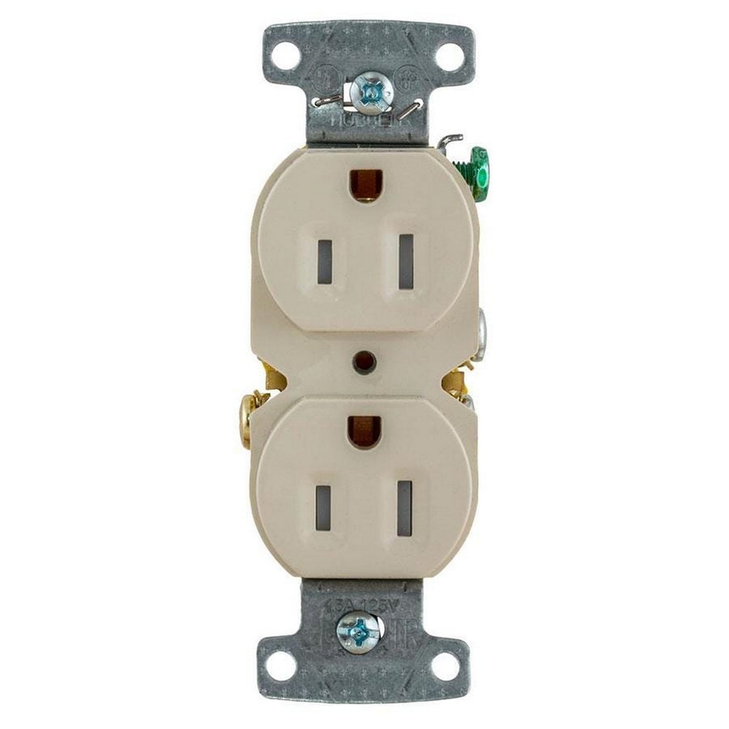 Hubbell Lt Almond Tamper Resistant Receptacle Outlet X-Clamp 15A Bulk RR15SLATRX