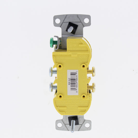 Hubbell White Residential Duplex Receptacle Outlet 15A 125V Bulk RR15WZ