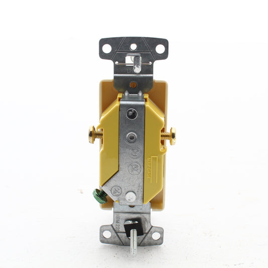 Hubbell RRD155LA Light Almond 15A Decorator Single Outlet Receptacle 250V 6-15R
