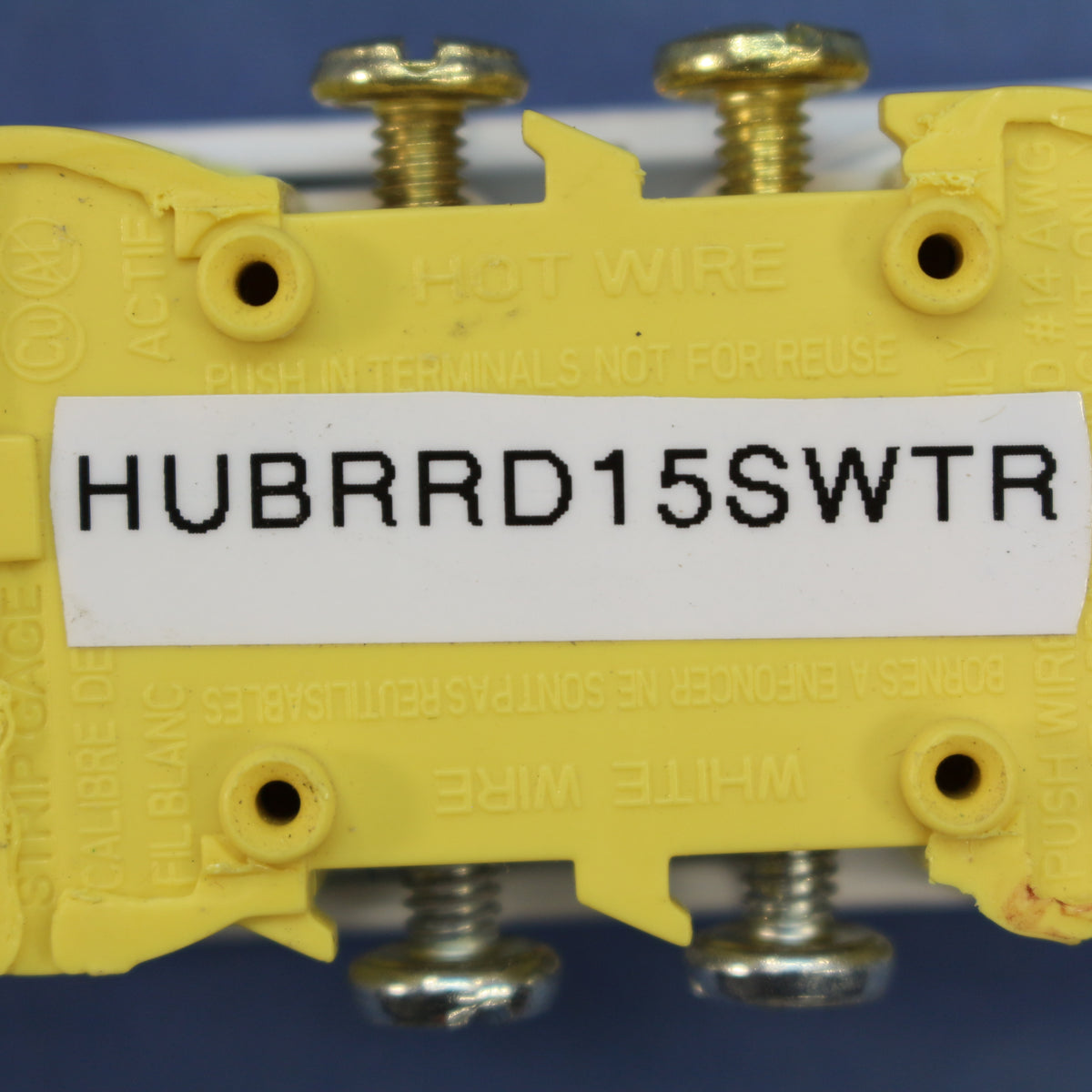 Hubbell RRD15SWTR White 15A Tamper Resistant Decorator Receptacle 125V Bulk