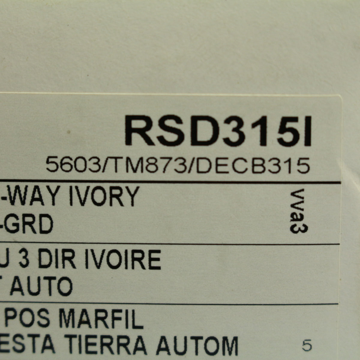Hubbell RSD315I Ivory Decorator Smooth Rocker 3-Way Wall Light Switch 15A 10pcs