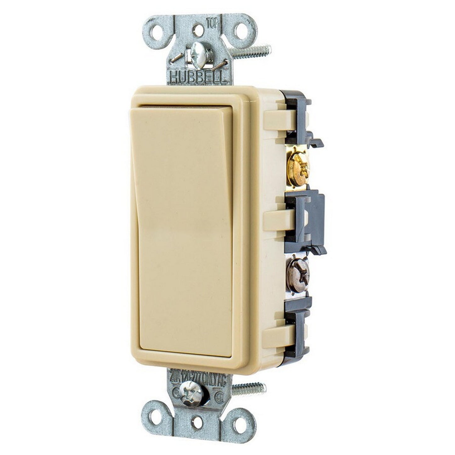 Hubbell RSD415I Ivory Decorator Rocker Wall Light Switch 4-Way 15A Residential