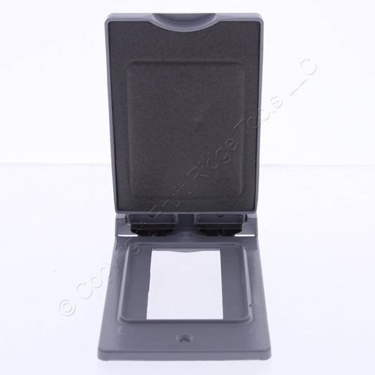 Hubbell Gray While-In-Use Weatherproof Vertical Decorator Outlet Cover RW51040