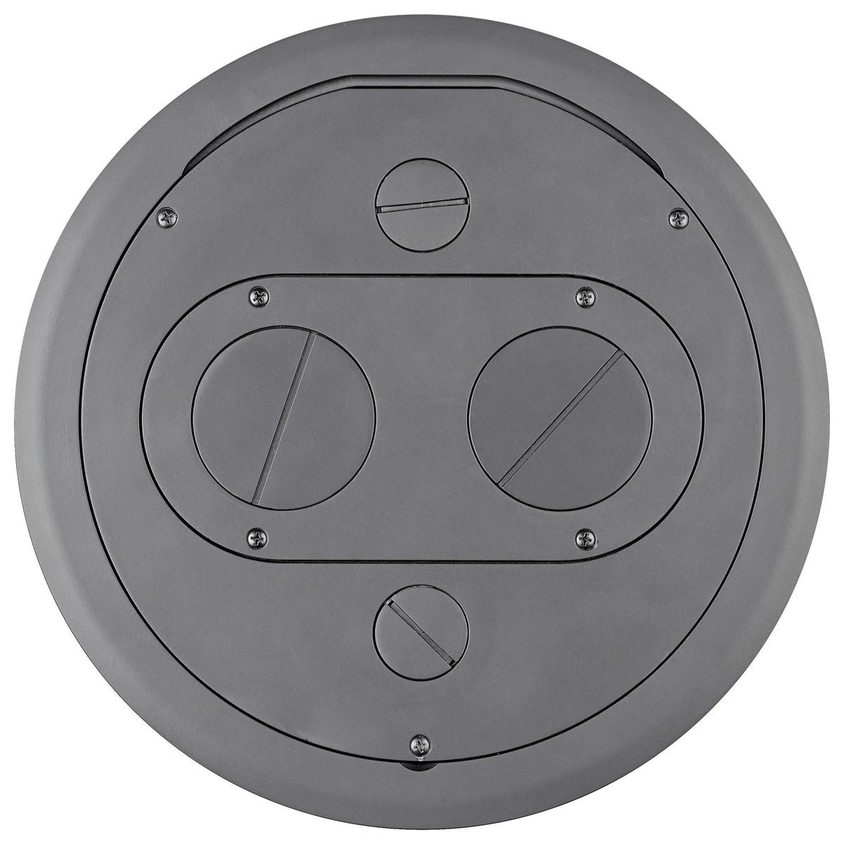 Hubbell 10" Furniture Feed Cover for Concrete Fire Rated Poke Through Gray