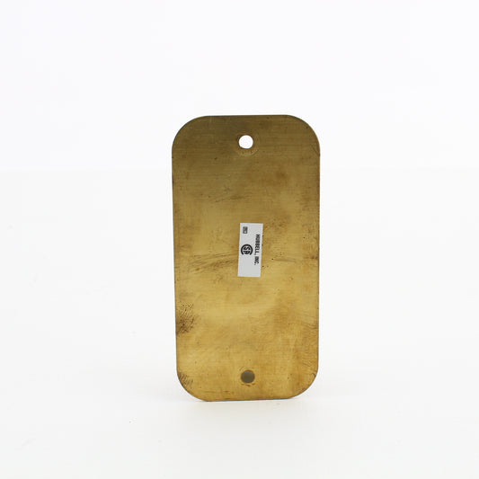 Hubbell Blank Brass Plate S609B For S6088 Above-Floor Electrical Pedestal Box