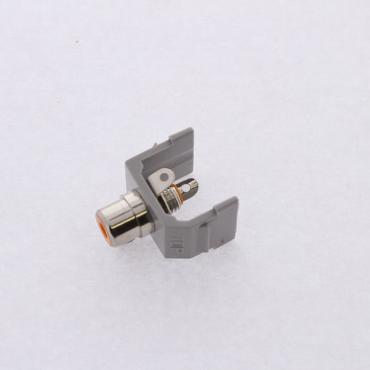 Hubbell Gray SnapFit Keystone Audio Video Jack Orange Center RCA Solder SFRCORGY