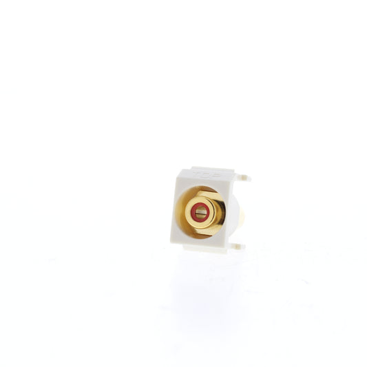 Hubbell Lt Almond Snap-Fit Keystone Video Cable Jack Red Center RCA/RCA SFRCRRLA