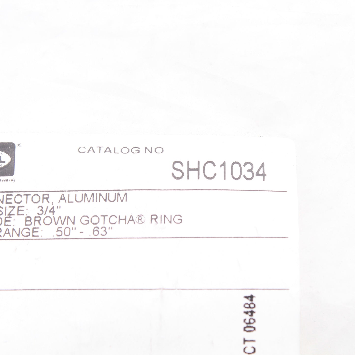 Hubbell Kellems SHC1034 Straight Male Cord Connector 1/2in. Aluminum .50-.63 in.
