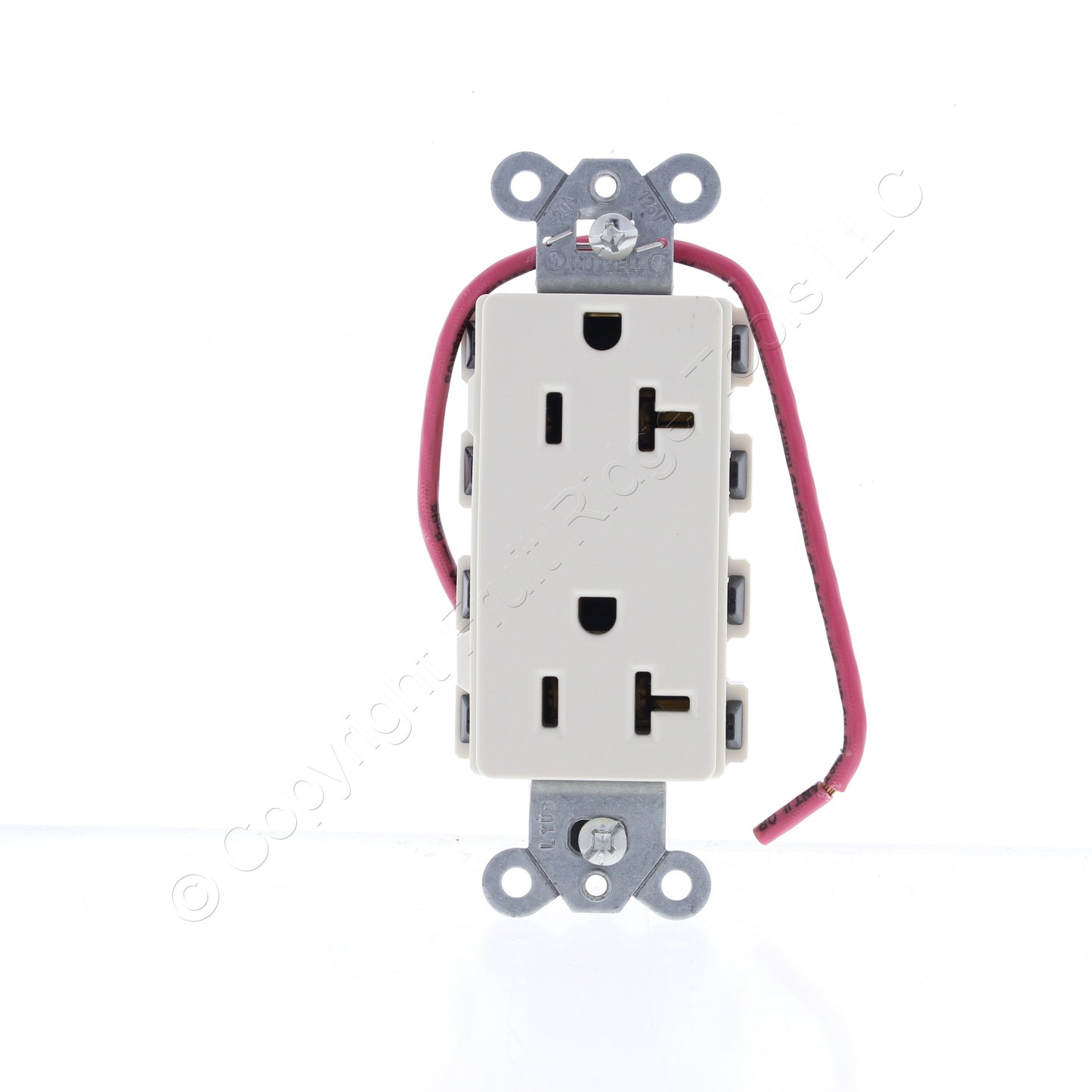 Hubbell SNAP2162LASC Lt Almond SnapConnect Outlet Receptacle Split Circuit 20A