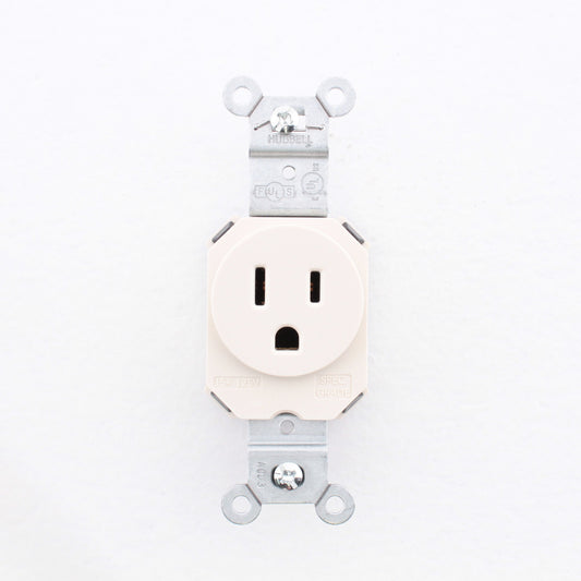 Hubbell SNAP5261LA Almond SnapConnect Single Outlet Receptacle Spec Grade 15A