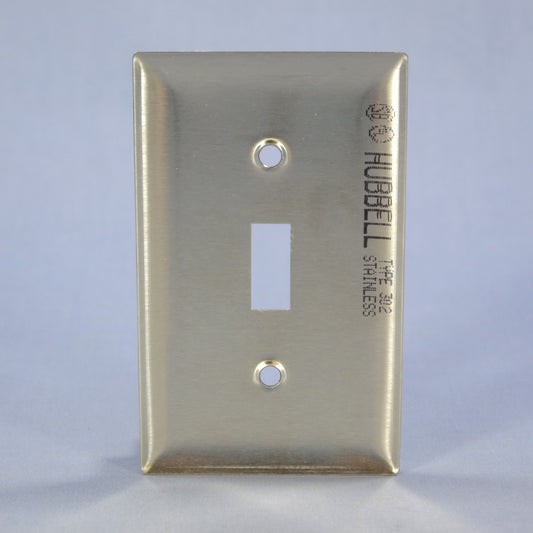Hubbell Non-Mag Stainless Steel 1G Toggle Switch Cover Wallplate Switchplate SS1