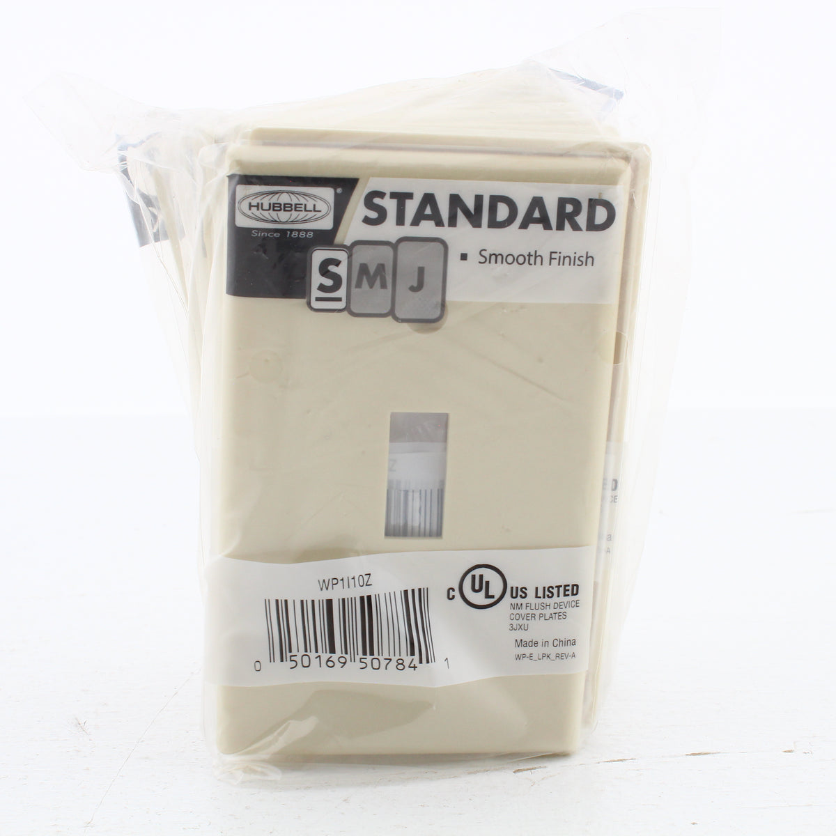 Hubbell WP1I10Z Ivory 1-Gang Toggle Unbreakable Standard Wallplate Covers 10pcs