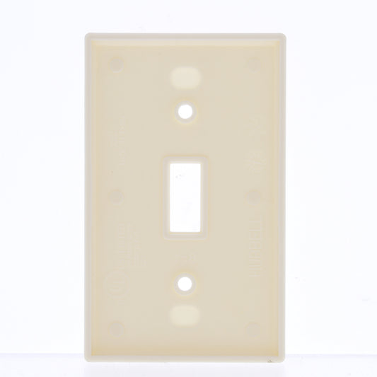 Hubbell WP1LA10Z Lt Almond 1-Gang Toggle Plastic Standard Wallplate Cover 10pcs