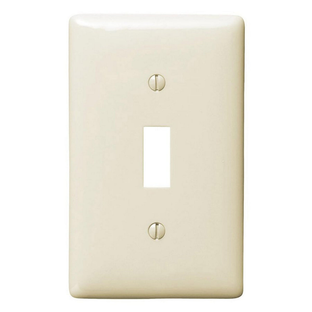 Hubbell WP1LAZ Lt Almond 1-Gang Toggle Switch Plastic Standard Wallplate Cover