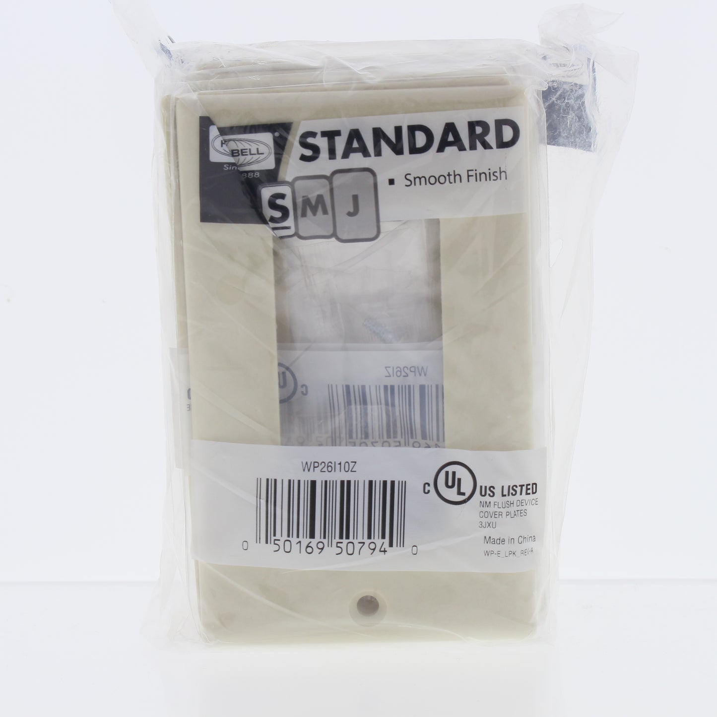 Hubbell WP26I10Z Ivory 1-Gang Decorator GFI Plastic Standard Wallplates 10pcs