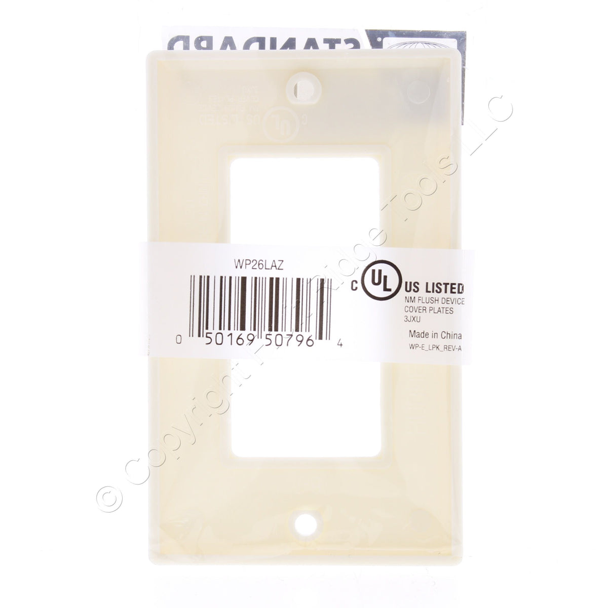 Hubbell WP26LAZ Lt Almond 1-Gang Decorator GFCI Plastic Standard Wallplate Cover