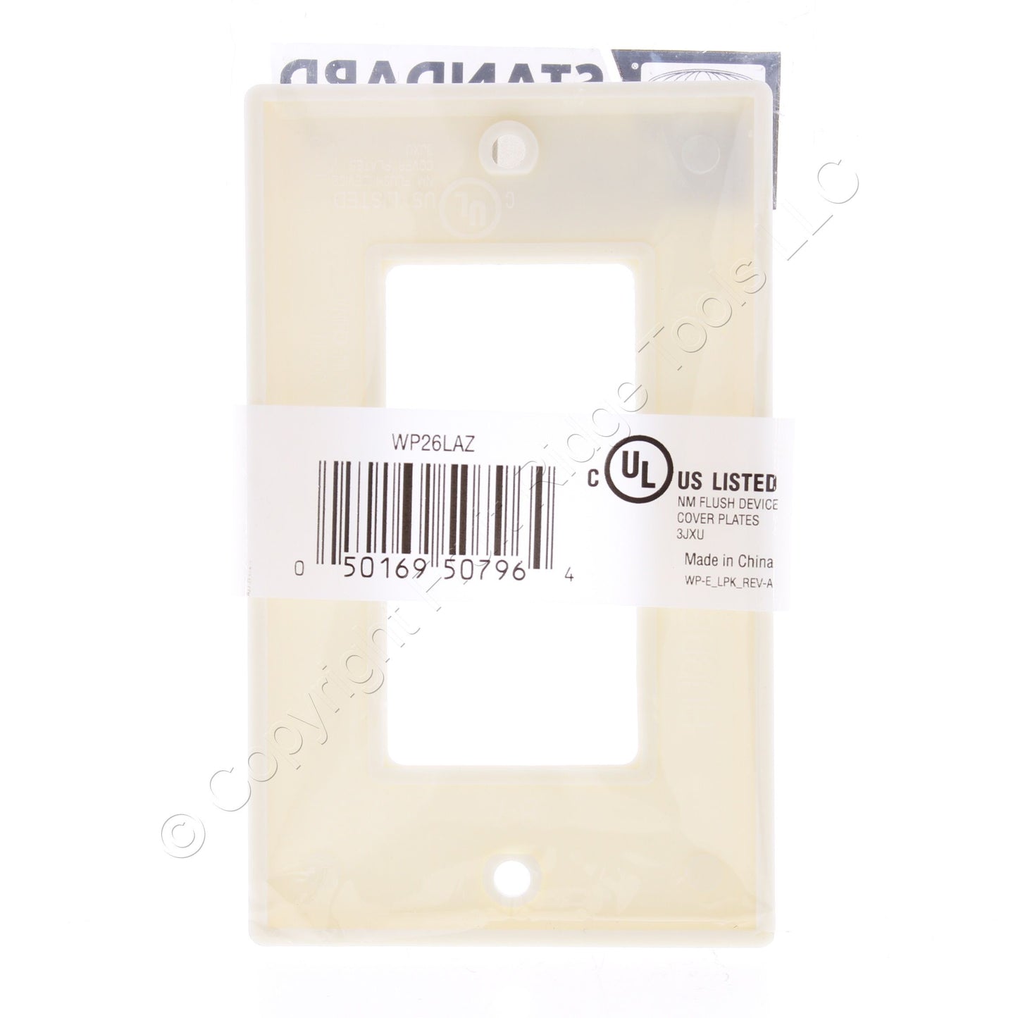 Hubbell WP26LAZ Lt Almond 1-Gang Decorator GFCI Plastic Standard Wallplate Cover